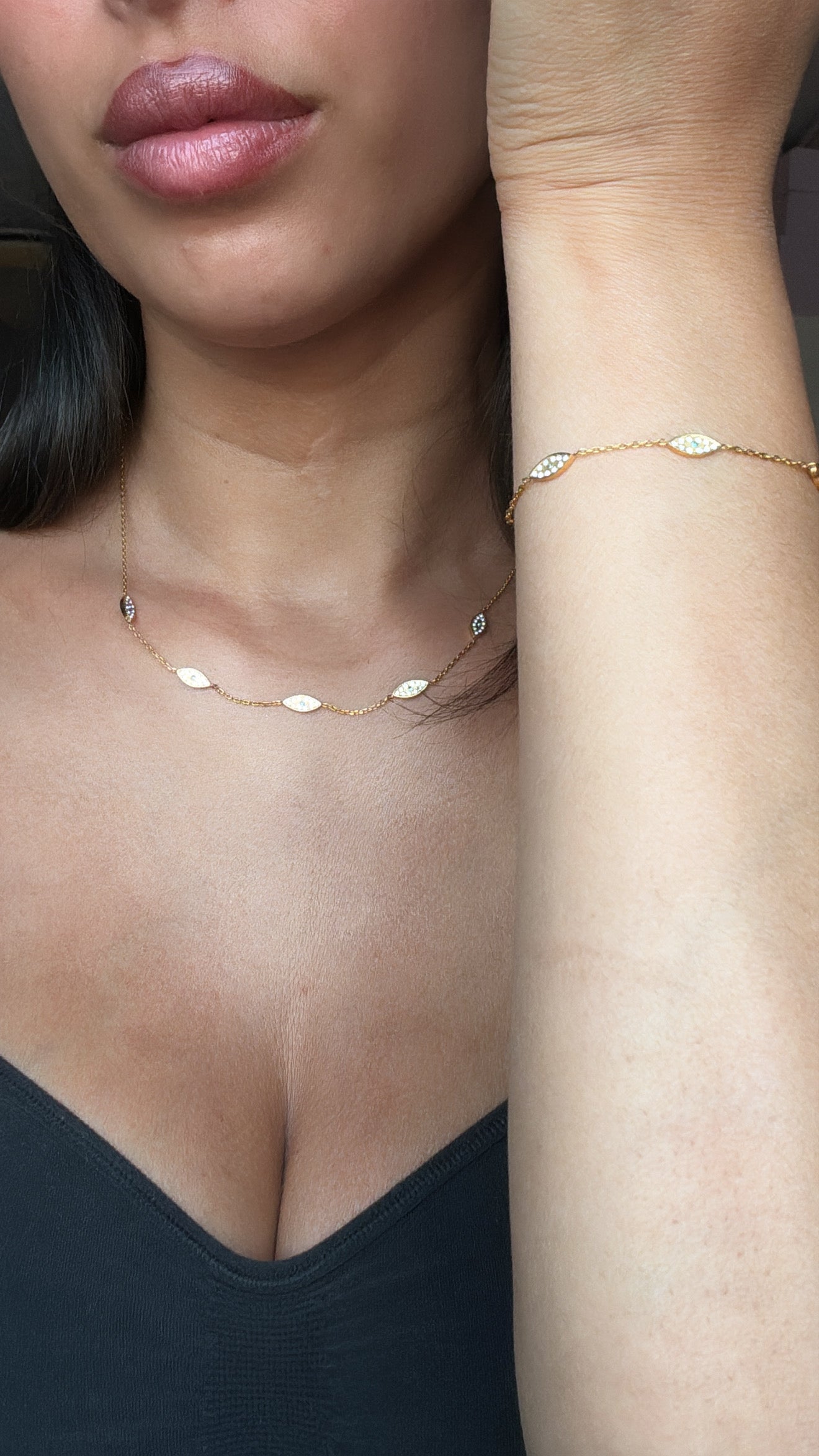 Multi Golden Eye Necklace