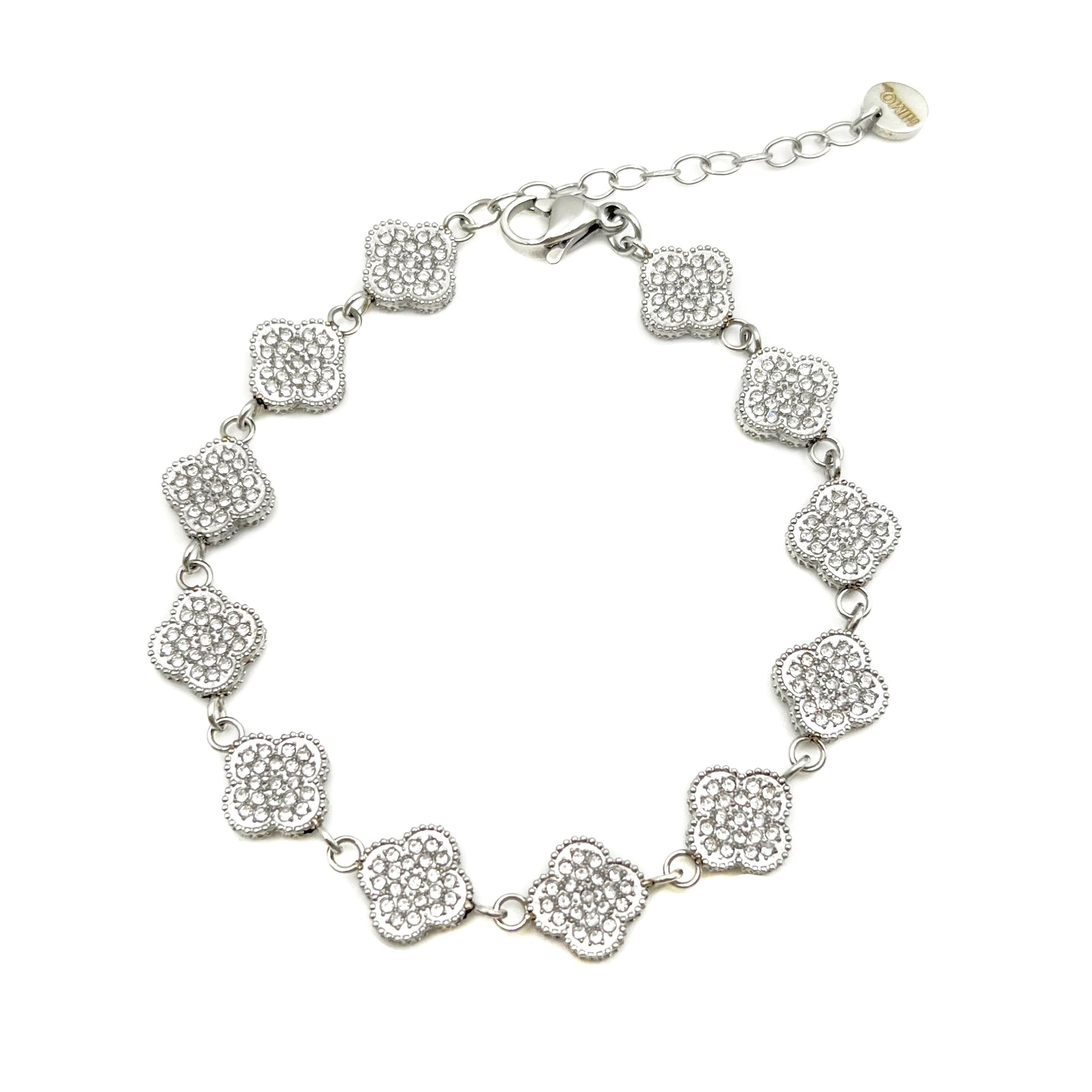 Lucky Fleur Pearl & Radiance Silver Bracelet