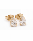 Drop Diamonds Gold Earrings
