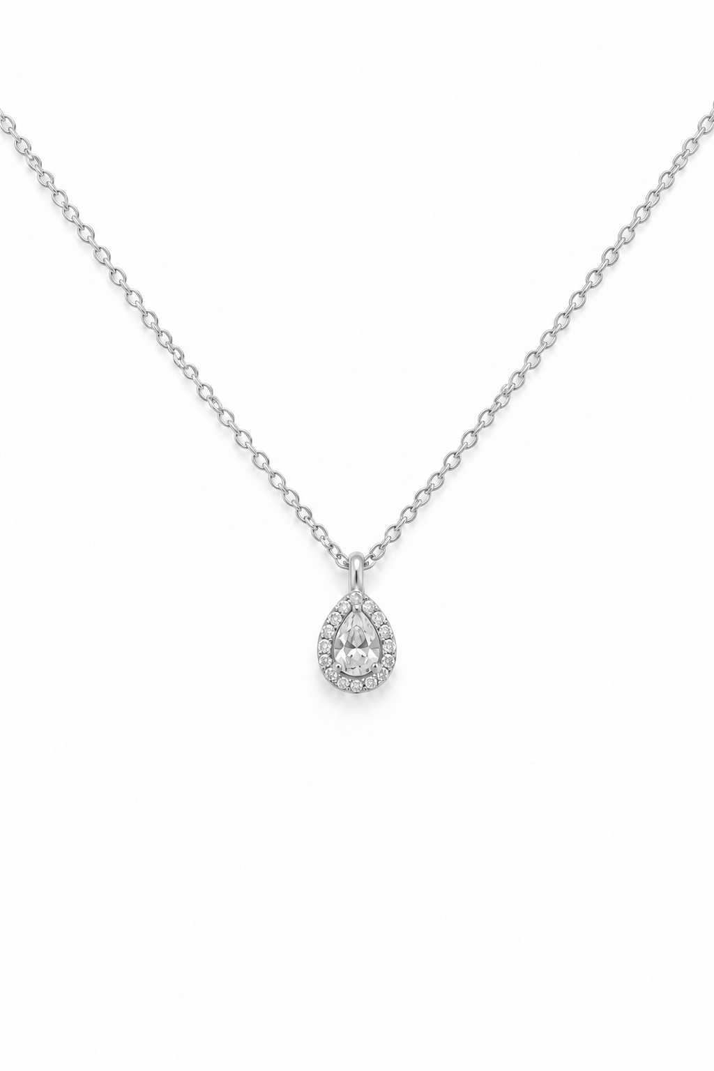 Lumi Drop Silver Necklace