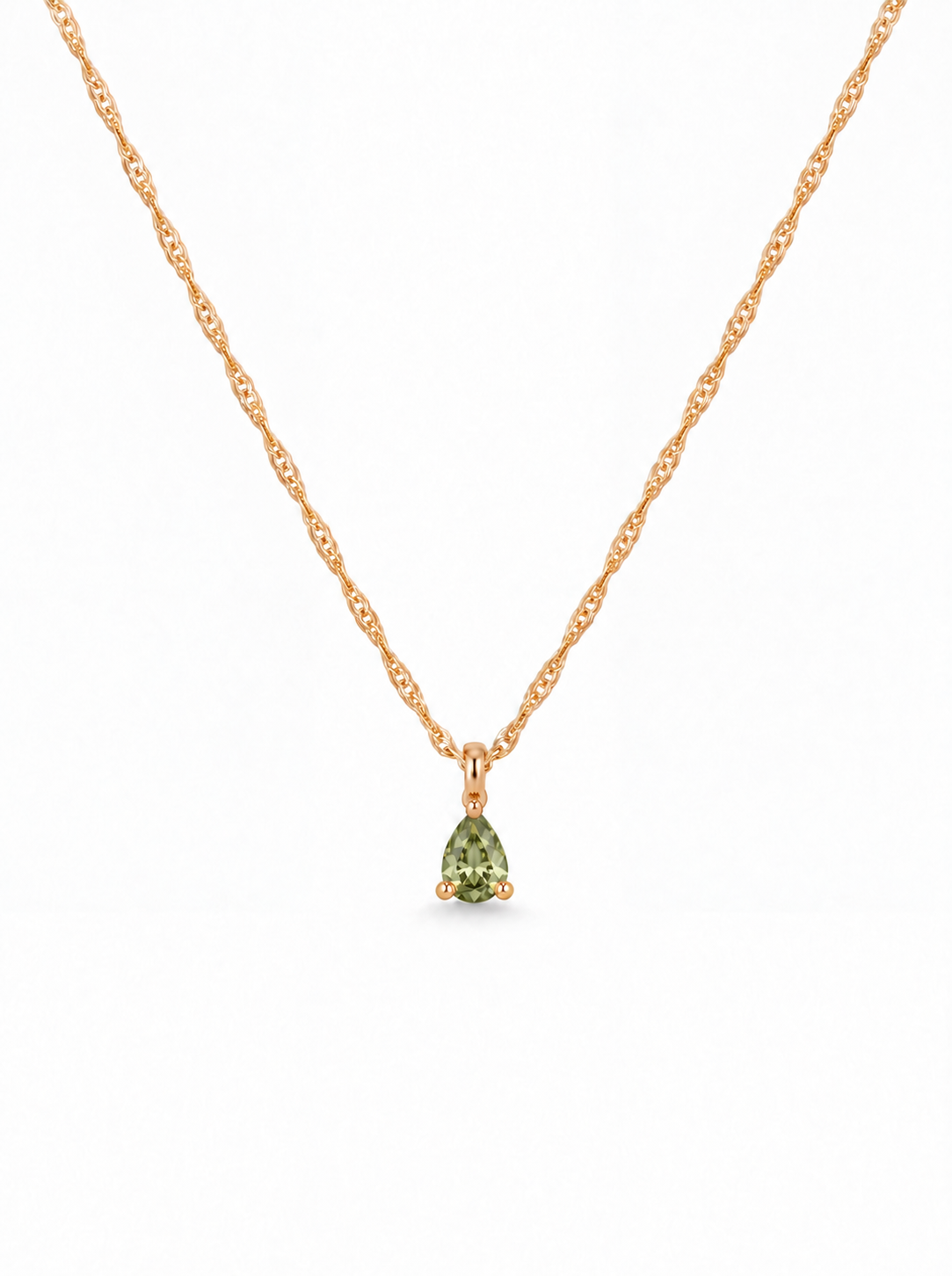 Birthstone Drop Necklace / August