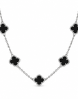 Multi Lucky Fléur Silver & Noiré Necklace