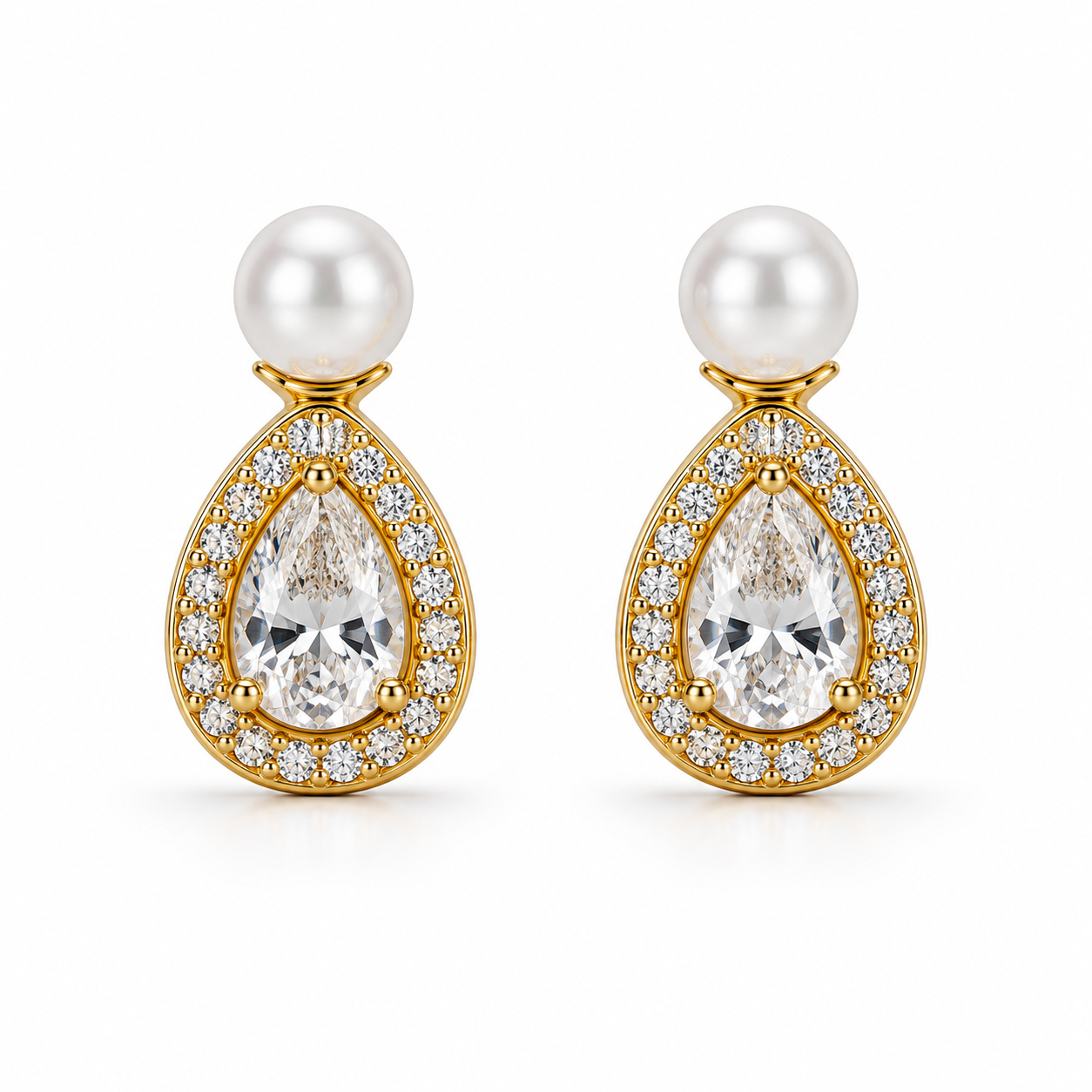 Pearl Lumi Diamond Earrings