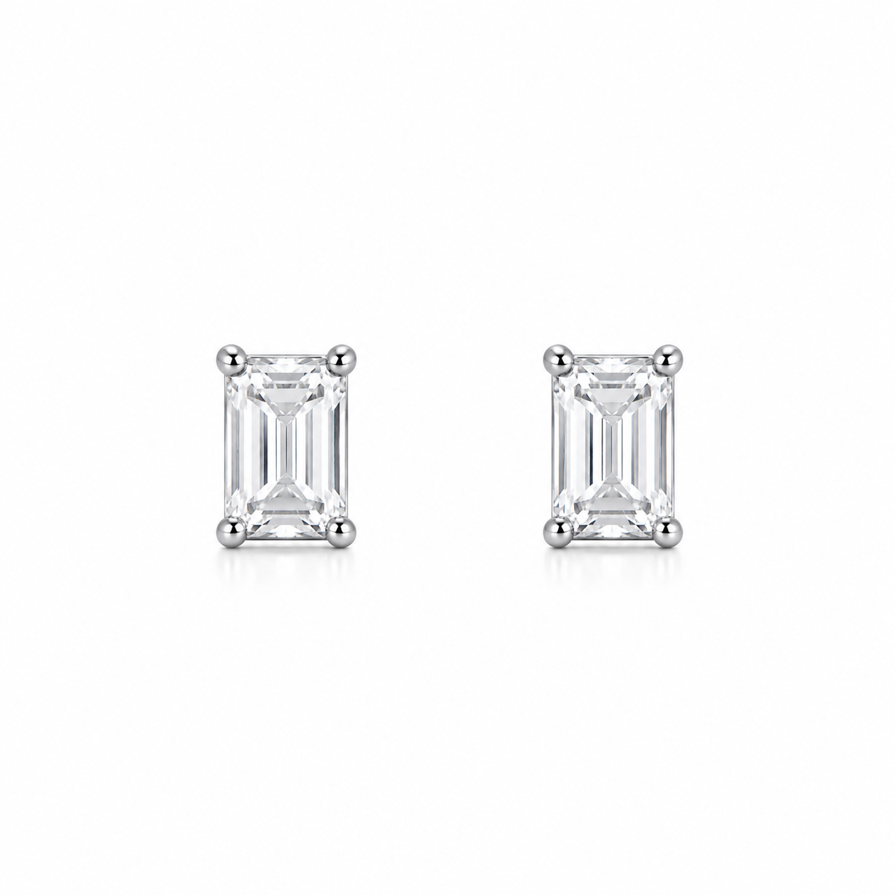 Radiant Cut Silver Örhängen