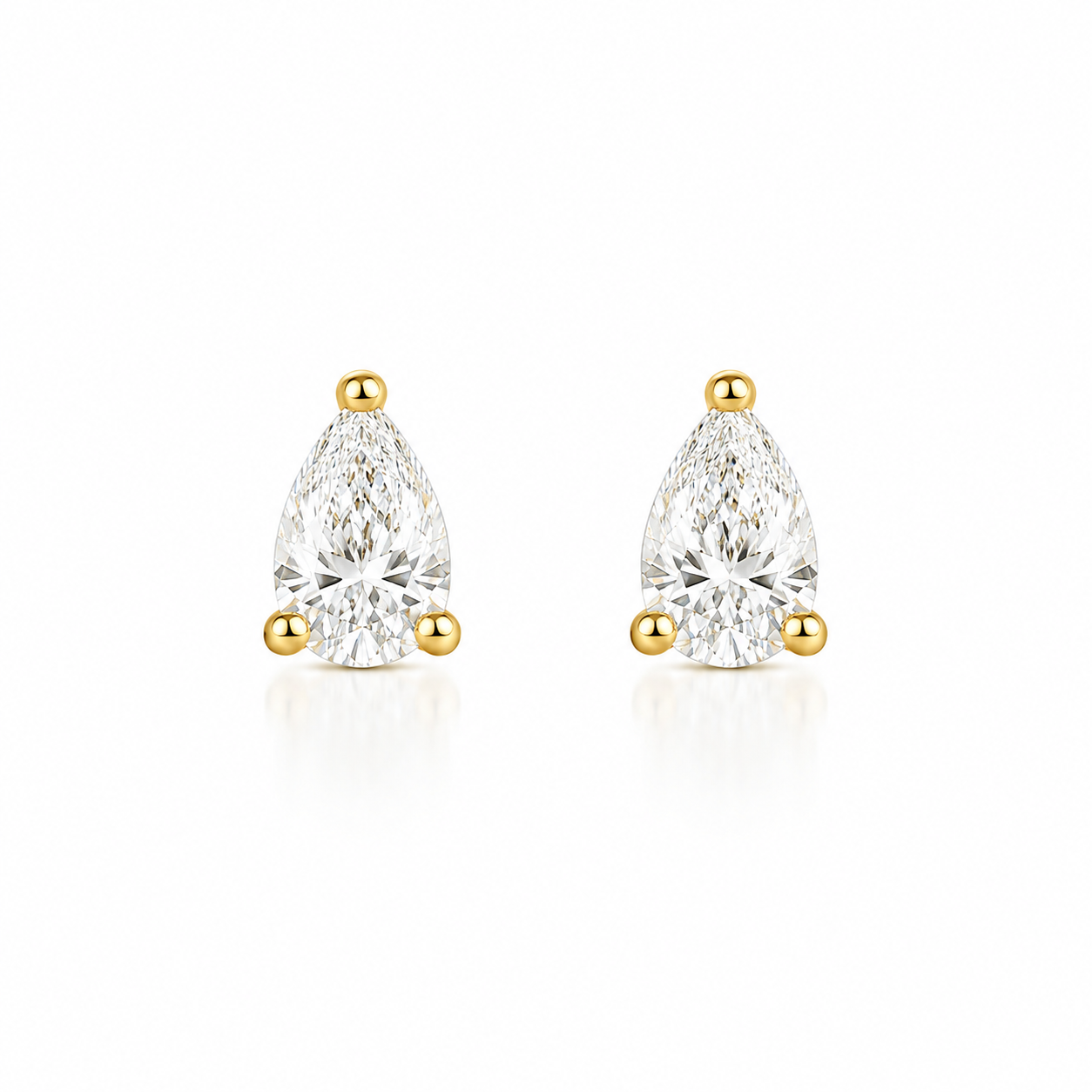 Drop Diamonds Gold Örhängen