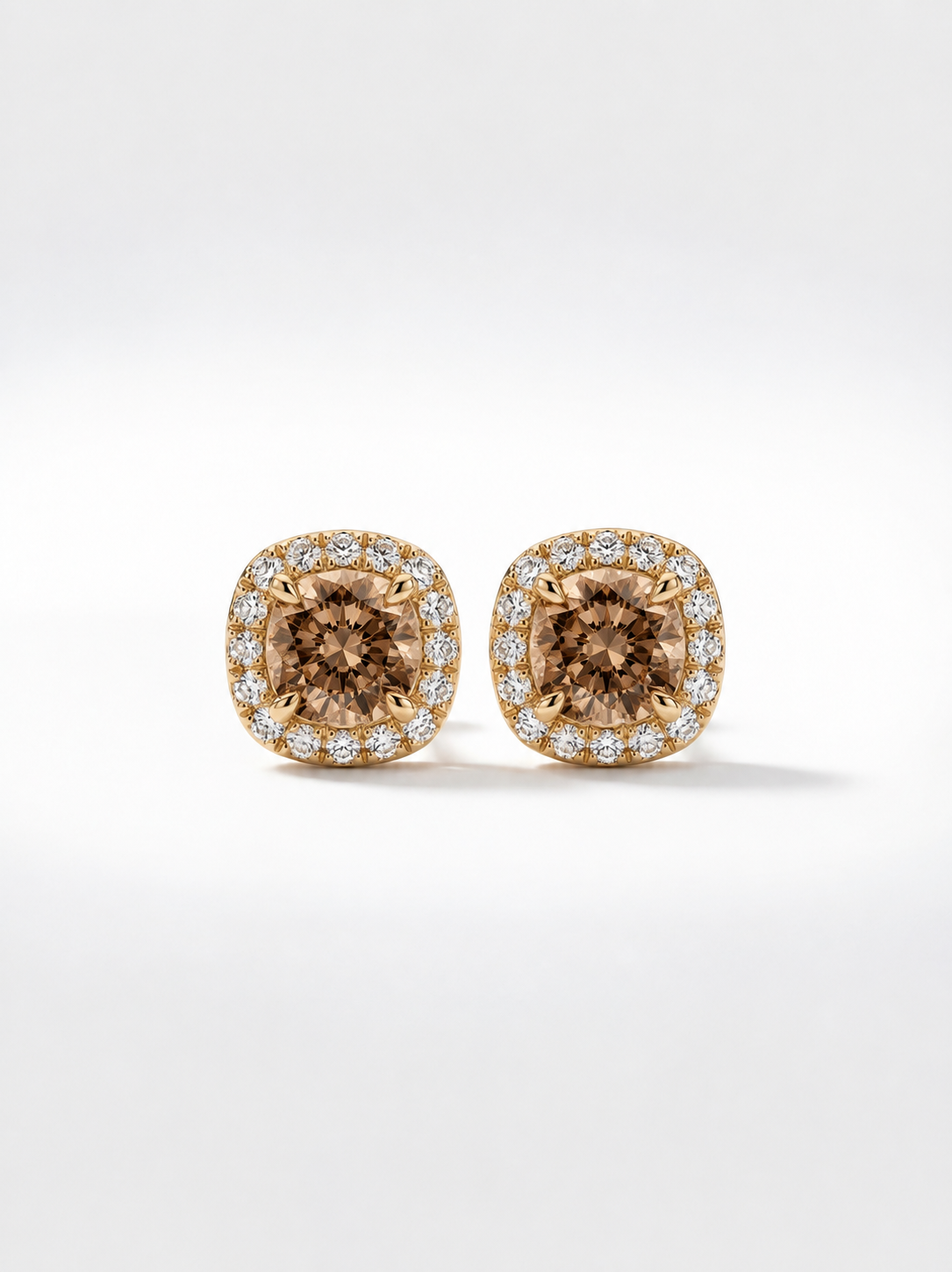 Square Diamond chocolate  Earrings
