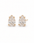 Drop Diamonds Gold Earrings