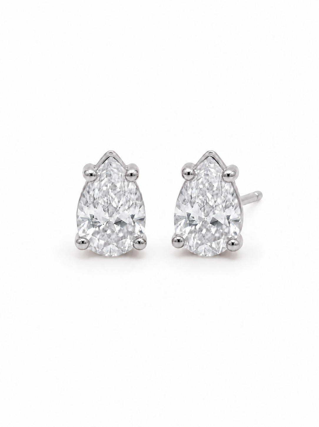 Drop Diamonds Silver Earrings