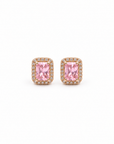 Rosé Diamonds Halo Earrings
