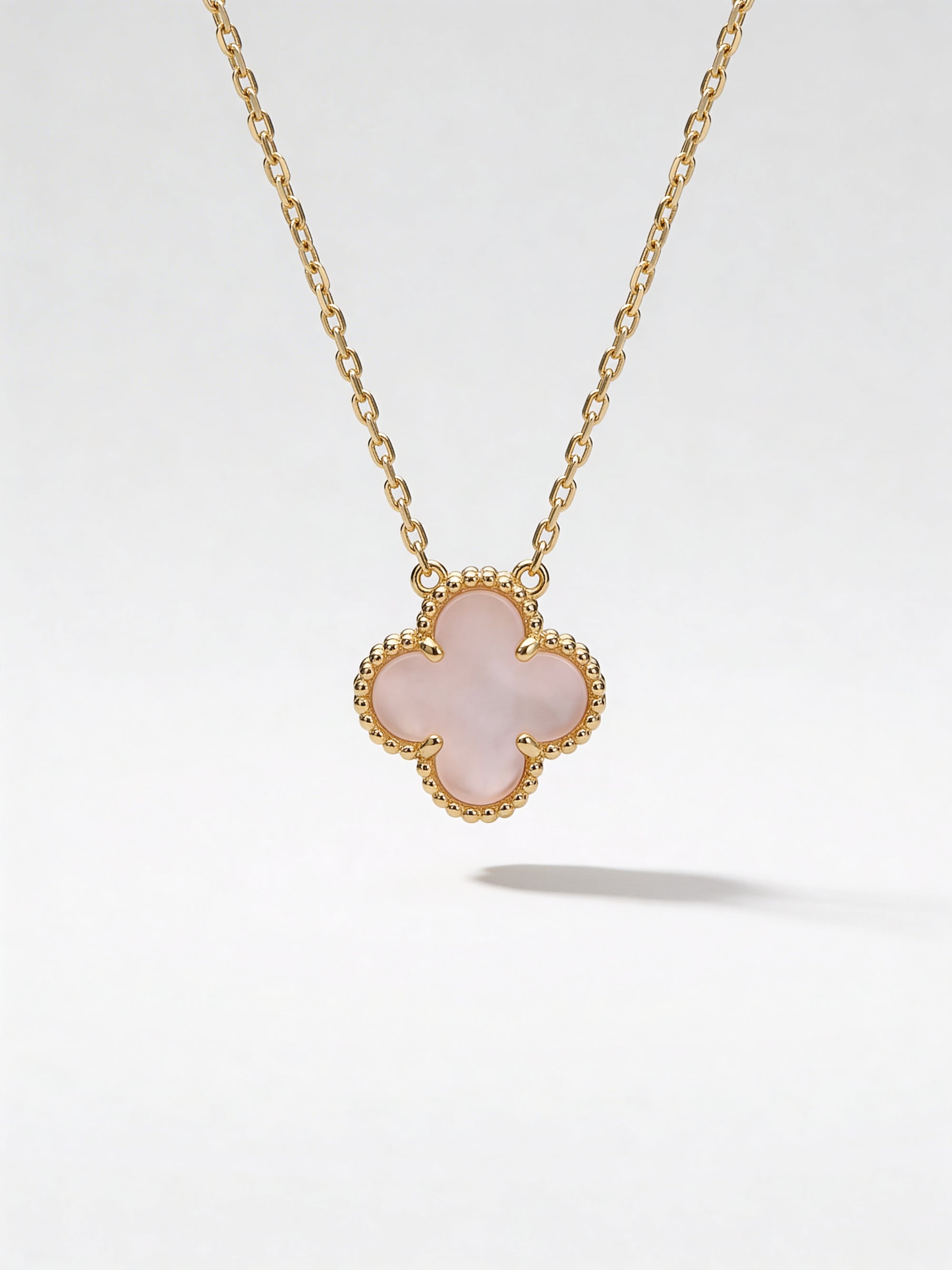 Baby Pink Lucky Fleur Necklace