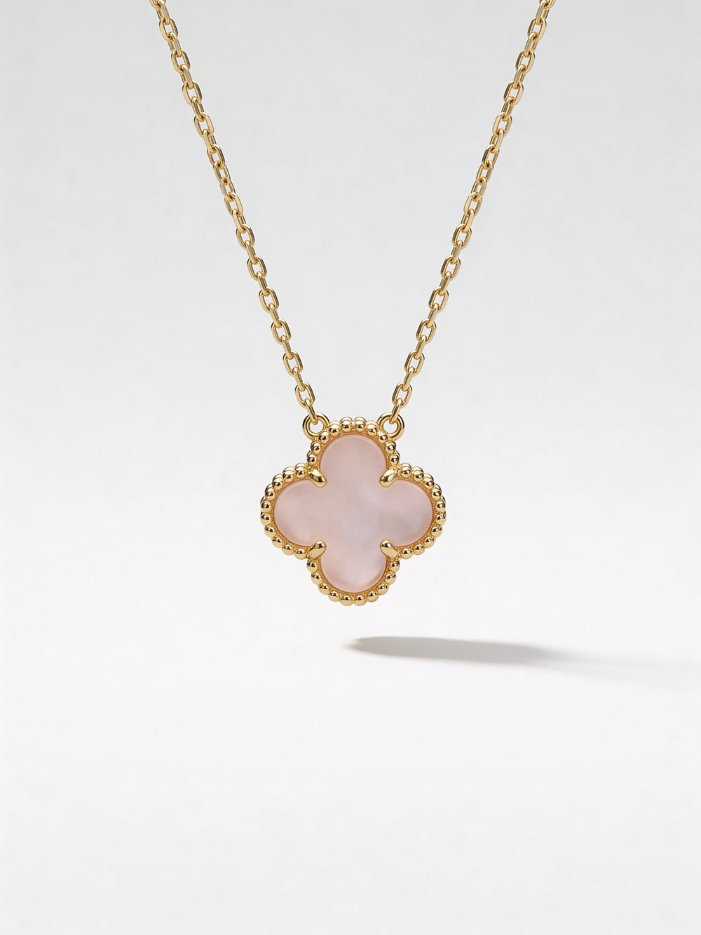 Baby Pink Lucky Fleur Necklace