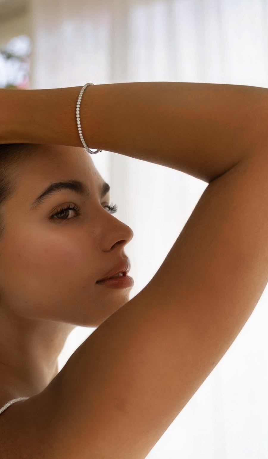 Mini Luminous Tennis Bracelet Silver