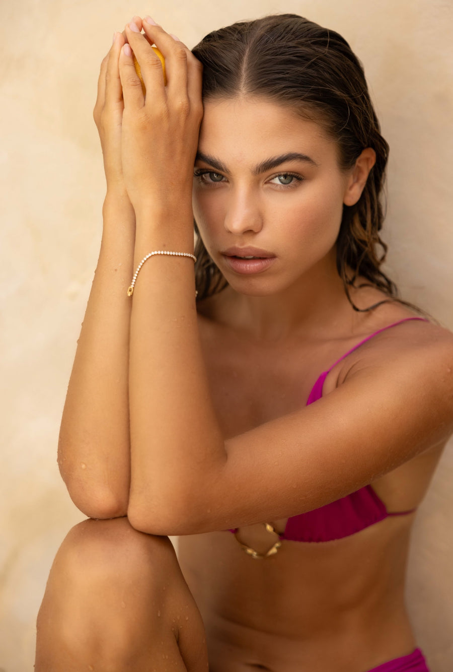 Mini Luminous Tennis Gold Bracelet