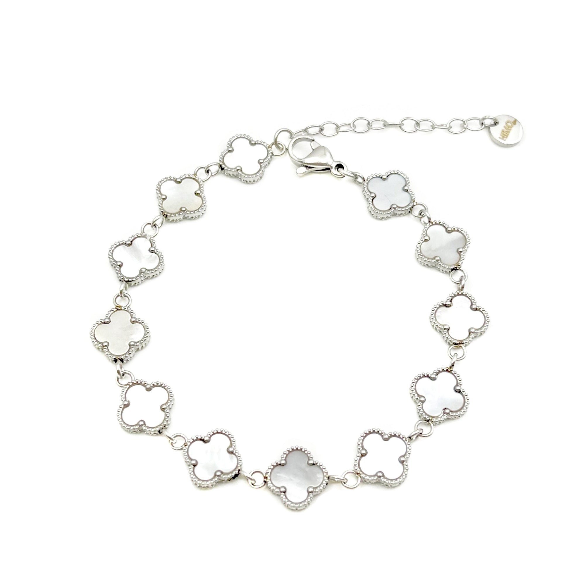 Lucky Fleur Pearl &amp; Radiance Silver Bracelet