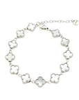 Lucky Fleur Pearl & Radiance Silver Bracelet