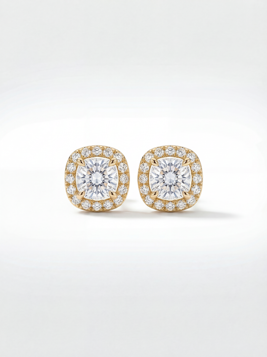 Square Diamond Earrings