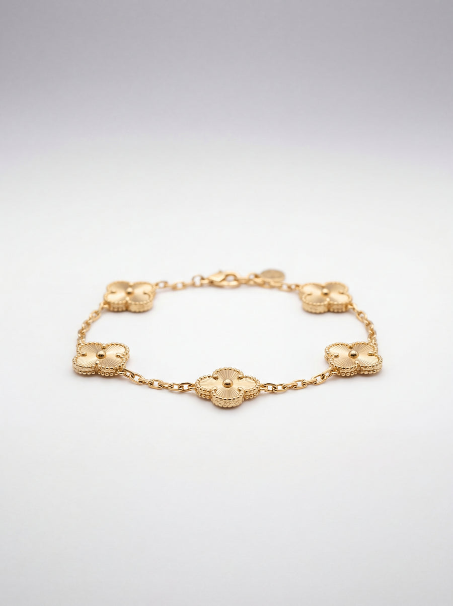 Gold On Gold Lucky Fléur Bracelet
