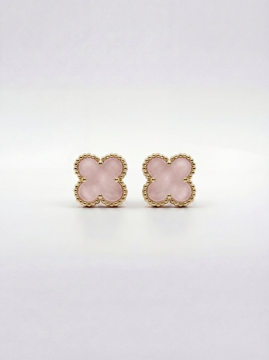 Baby Pink Lucky Fléur Earrings
