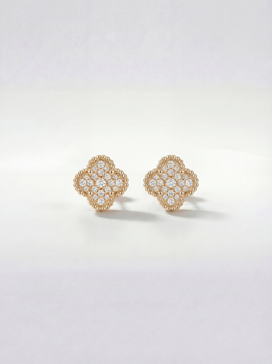 Lucky Fléur Gold Radiance Earrings