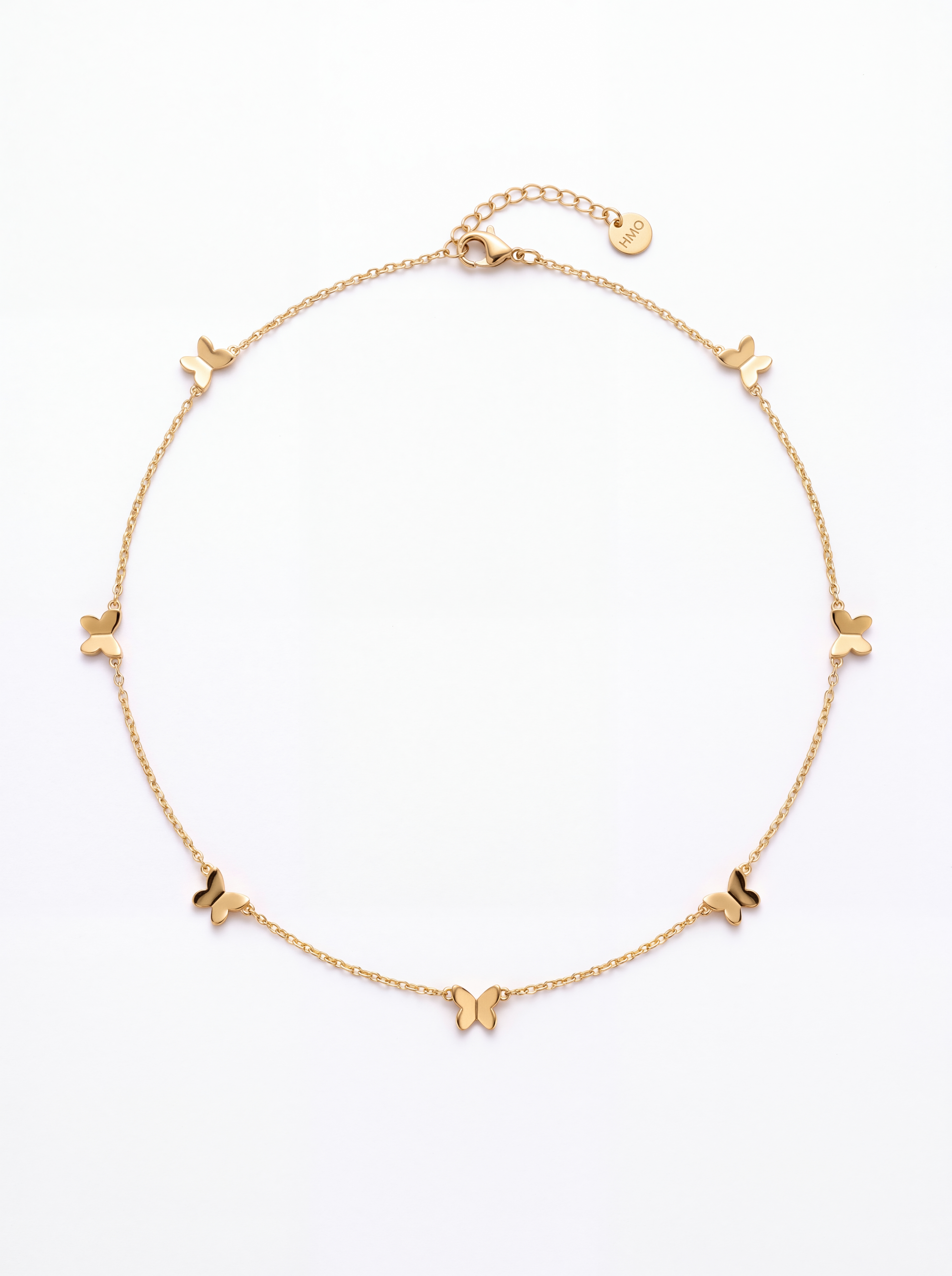 Golden Butterfly Necklace Silver