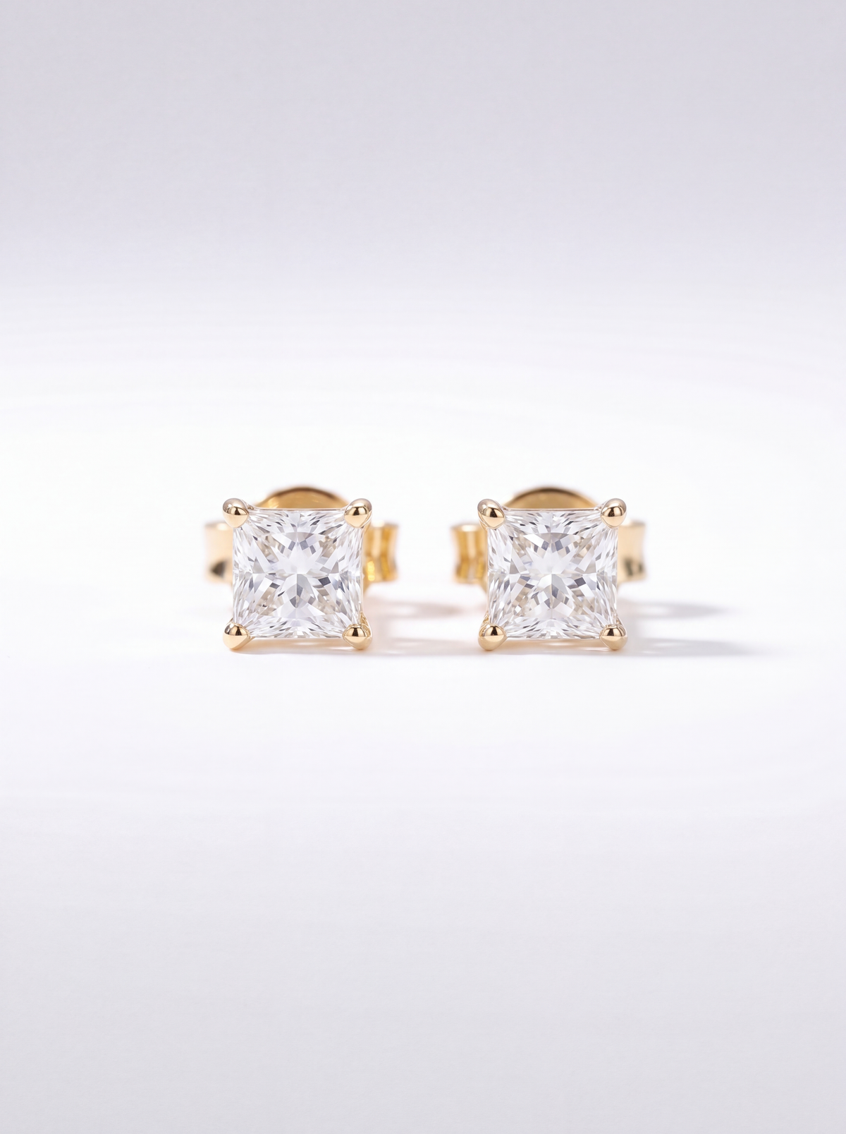 Mini Square Diamond Earrings